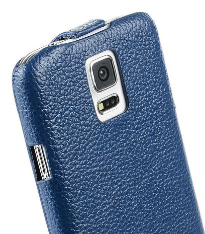    Samsung Galaxy S5 mini Melkco Premium Leather Case - Jacka Type (Dark Blue LC)