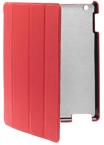    iPad 2/3  iPad 4 Melkco Premium Leather case - Slimme Cover Type (Red LC)