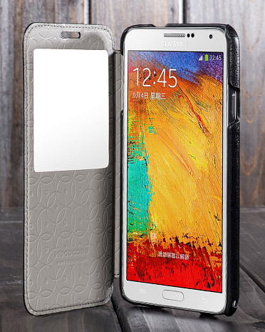    Samsung Galaxy Note 3 (N9005) Hoco Crystal Series View Leather Case ()