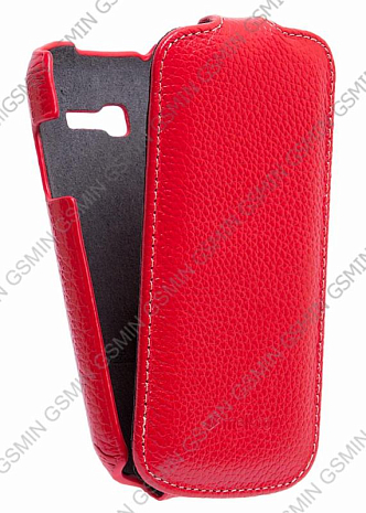    Samsung Galaxy Trend (S7390) Melkco Premium Leather Case - Jacka Type (Red LC)