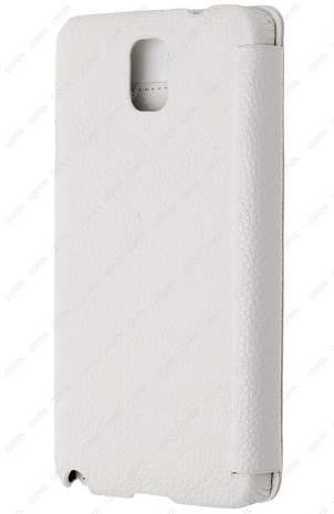    Samsung Galaxy Note 3 (N9005) Melkco Premium Leather Case - Face Cover Book Type (White LC) Ver.3