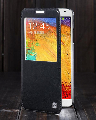    Samsung Galaxy Note 3 (N9005) Hoco Crystal Series View Leather Case ()