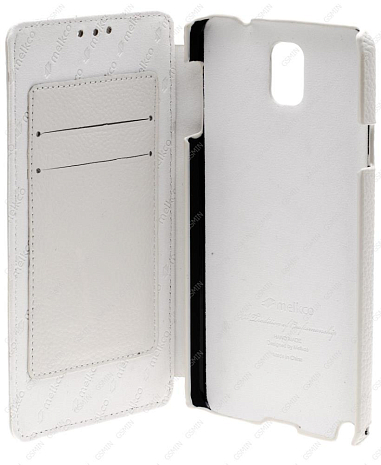    Samsung Galaxy Note 3 (N9005) Melkco Premium Leather Case - Face Cover Book Type (White LC) Ver.3